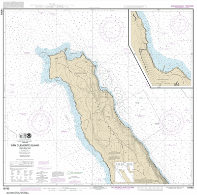 18763 - San Clemente lsland northern part; Wison Cove