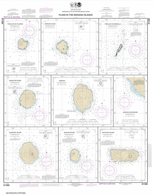 81086 - Plans in the Mariana Islands; Faraloon de Pajaros; Sarigan Island; Farallon de Medinilla; Ascuncion Island; Agrihan; Agrihan Anchorge; Alamagan Island; Guguan; Anataha