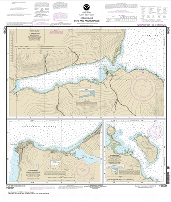 16599 - Bays and Anchorages, Kodiak Island Karluk Anchorage; Larsen Bay; Uyak Anchorage