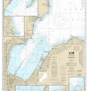 14863 - Saginaw Bay; Port Austin Harbor; Caseville Harbor; Entrance to Au Sable River; Sebewaing Harbor; Tawas Harbor